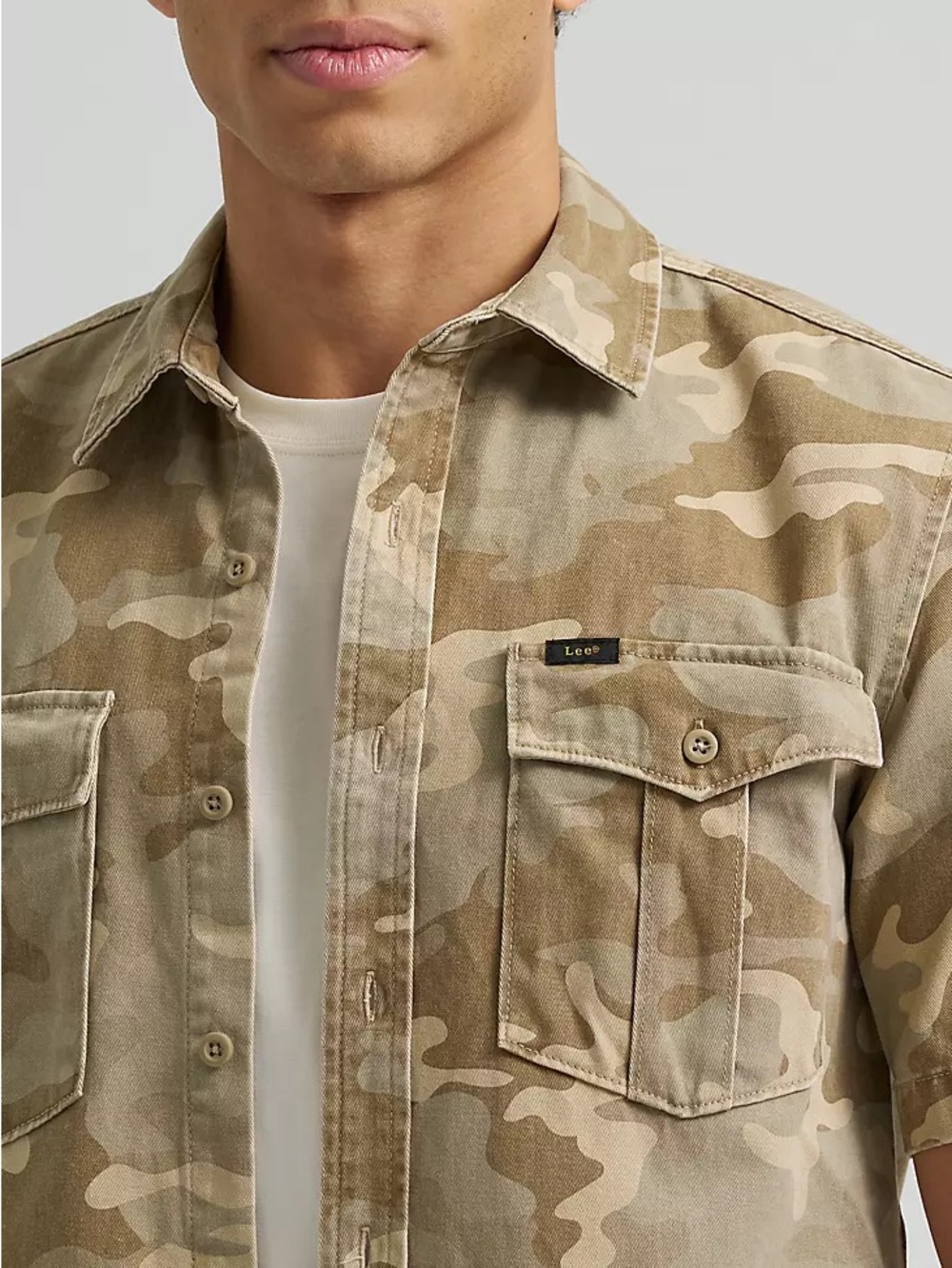 Lee Men’s Tan Camo Field Shirt